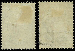 5c. on 30c. blue and bistre. 2 values. Very Fine. (Estimate 400€)