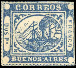BARQUITOS. 2p. blue. Very Fine