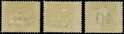 Tax stamps. 3 values. Very Fine. (Estimate 400€)