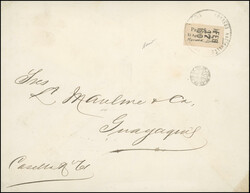 0.20c. cancelled on letter stamped with the Post mark CORREOS ...