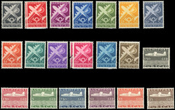 Airmail. Complete series. 20 values N°69 in duplicate and n°78 in ...