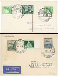 Airmail. Zeppelin LZ 127. Graf Zeppelin. 6th and 7th Crossing of the ...