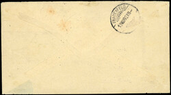 Pair of 10 on 10c. Lauré + 5c. Sage cancelled on letter stamped with ...