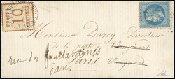 10c. cancelled FELDPOST N°11 on letter from PITHIVIERS of 9 January ...