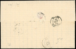 LATAKIA. Pair 40c. Perforated cancelled GC 5091 on complete letter ...