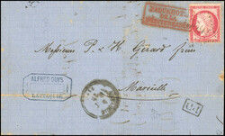 LATAKIA. 80c. Ceres, GC 5091 on letter stamped with the beaded Post ...