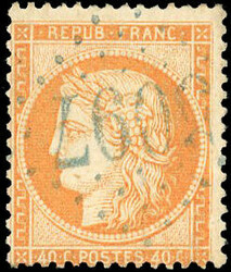 SINOPE / ORDOU. 40c. Seat, cancelled GC blue 5097. Superfine. R