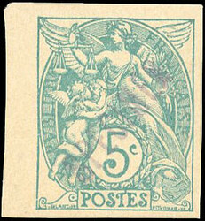 5c. Type White Green. Pair. Overprint "SPECIMEN" in purple. ...