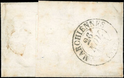 10c. bistre-jaune (truncated under the neck, to deceive the postman) ...