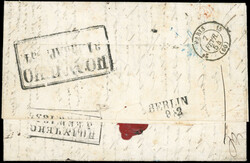 10c. bistre-jaune + 1F. carmine cancelled PC 441 on letter stamped ...