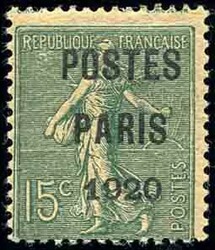 15c. green. Very Fine. (Estimate 330€)