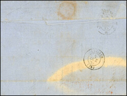 1c. olive cancelled lozenge on letter stamped with the Post mark of ...