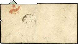 1c. olive cancelled of the red Post mark of the printed ...