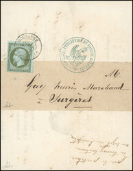 1c. olive cancelled on baImperforatee complete with complete printout ...