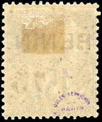 75c. on 15c. blue. GraImperforatee freshness. SuperFine. (Estimate ...