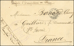 Handwritten letter from the Occupation Brigade in China stamped with ...