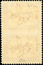 2c. brown and yellow. Pair. Not serrated horizontally. SuperFine. ...