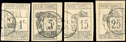 1c. (def.) + 5c. + 15c. + 25c. grey-black. Litho. Imperforate. ...