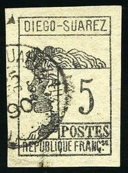 5c. grey-black. cancelled Very Fine. (Estimate 265€)