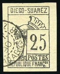 15c. grey-black. + 25c. grey-black. cancelled Very Fine. (Estimate ...