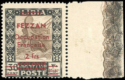 2F. on 30c. black and brown. Sheet margin. SuperFine. (Estimate ...