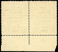 3F. on 20c. green. Pair with Sheet margin. SuperFine. (Estimate ...