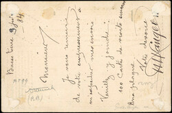 25c. on 35c. violet-noir on jaune cancelled GPE on carte postale ...