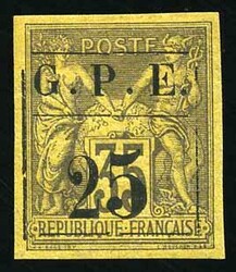 25 on 35c. violet-noir on jaune. Gros chiffres, "25" avec gros "5". ...