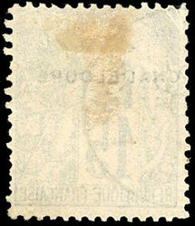 15c. bleu. Variété de surcharge "GNADELOUPE". cancelled SuperFine. ...