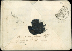 10c. bistre-jaune + 40c. orange cancelled PC 2712 on letter stamped ...