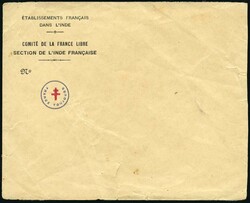 Enveloppe sans timbre à l'entête du COMITE DE LA FRANCE LIBRE, avec ...