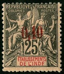 0,10 on 25c. Very Fine. (Prix estimé 400€)