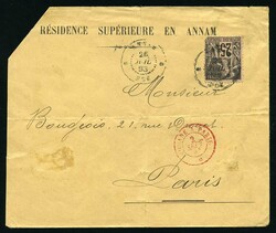 Stamp of GENERAL COLONIES n°54. Obl Post mark ANNAM * HUE of 26 July ...