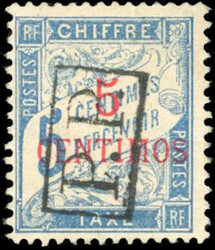 5c. on 5c. blue. SuperFine. (Estimate 1900€)