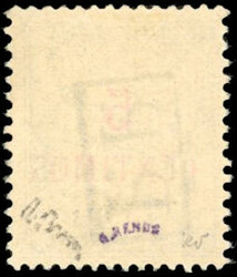 5c. on 5c. blue. SuperFine. (Estimate 1900€)