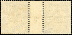 25c. blue. Pair with Millésime 3. No Arabic overload. SuperFine. ...
