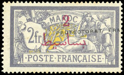 2p. on 2F. violet-brown and yellow. Incomplete ''PROTECTORATE'' ...