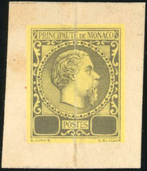 Charles III. Epreuve dans la couleur du 1F. Sans chiffre. Papier ...