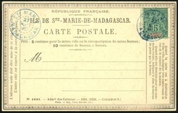 Postal stationery. Postcard n°ARCP1 franked at 5c. and cancelled STE ...