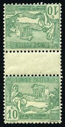 10c. green. Head-to-toe. Very Fine. (Estimate 120€)