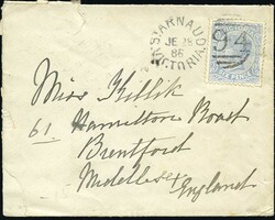 Small batch of 6 letters between 1864 and 1894. All destination from ...