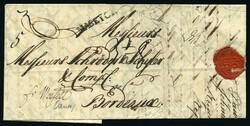 Pioneer. Postal mark from DANTZIG to BORDEAUX - GIROImperforateE. ...
