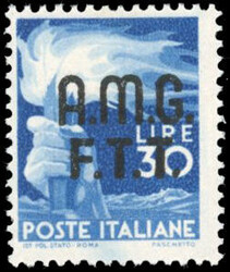 30l. blue. Scott number and number. Very Fine. (Estimate 275€)