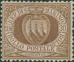 30c. brown. Very Fine. (Estimate 900€)