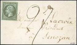 1c. green-olive, cancelled on letter stamped with the Post mark of 1 ...