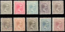 Sf n°16A. 9 values. N°16 cancelled Very Fine. (Estimate 615€)