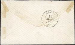 1c. green-olive, cancelled on letter stamped with the Post mark of 1 ...