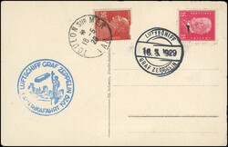 Airmail. Zeppelin LZ 127. Aborted flight to New York in 1929. ...