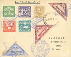 Poste Aérienne. Zeppelin LZ 127. 9ème Traversée de l'Atlantique ...