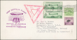 Airmail. Zeppelin LZ 127. Crossing CHICAGO. cancelled from NEW YORK ...